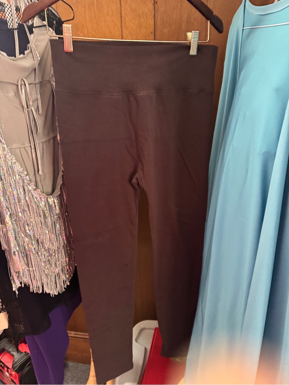 NWOT High-Waist Chocolate Brown Leggings